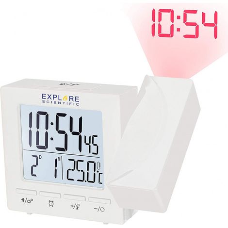 Explore Scientific RDP1001WHT Wecker Digitaler Wecker Weiß