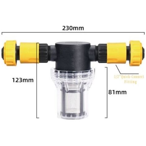 Raccord de robinet pour réservoirs d'eau de 1000 litres avec filtre 3/4" et connecteur de tuyau d'arrosage 1/2" pour récupérateurs d'eau de pluie. (1/2)