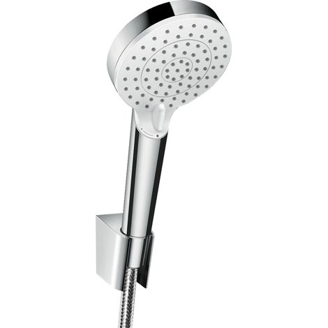 Hansgrohe Crometta - Set doccia Vario 9 l/min. con supporto Porter, 2 getti, bianco/cromo 26694400 (1/2)