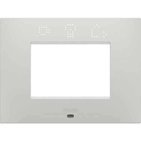 PLAQUE EGO SMART RECTANGULAIRE 3P ARGILE GEWISS GW16003SCY