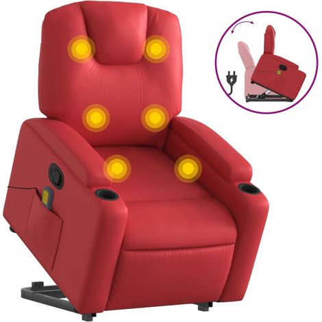 Maison Exclusive - Sillón reclinable de masaje de pie cuero artif