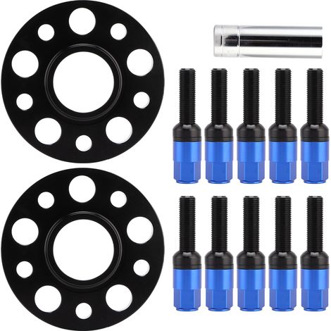 Kit d'entretoises de roue M14x1.25 pour BMW Série 1 F40 (modèles 2019-2020), avec bride de 20 mm, bleu. (1/5)