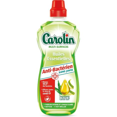 Nettoyant Multi-Surfaces Huiles Essentielles Anti-Bactérien sans Javel Eucalyptus et Citron Vert 1 L (1/5)