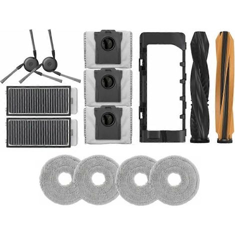 Accessoires pour aspirateur Dreame L40S Ultra : brosse latérale double rouleau, filtre, chiffon de nettoyage, sac à poussière (pièces détachées pour aspirateur L50 Ultra). (1/5)