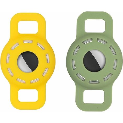 Support de collier de chien Airtag (jaune + vert avocat)-Fei Yu (1/3)