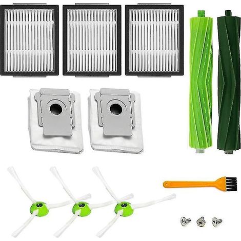 Pièces de rechange pour iRobot : brosse rotative, brosse latérale et filtres HEPA (1/4)