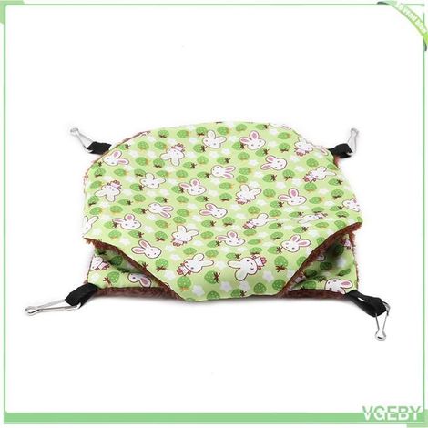 Hamac de petits animaux - FAFEICY - Hamac Doux Double Couche - Vert - Carré 20×20 cm - Tissu doux (1/5)