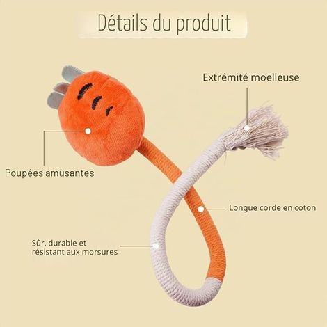 Teething Toy Kitten Cat Biting Rope Toys Interactive Indoor Cat Toy, Fun Cats Teething Rope, Kitten Catnip Toys for Teeth Cleaning (1/4)