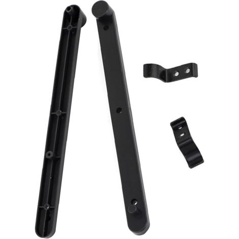 Rail de porte dissimulée pour armoire, 2 pièces, plastique noir, en (1/5)