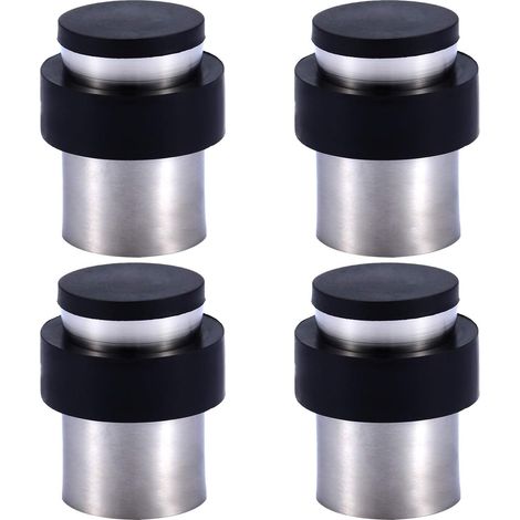 4,5 cm großer Türstopper aus Edelstahl mit Gummi-Türstopper für Boden oder Wand (4er-Set) (1/4)