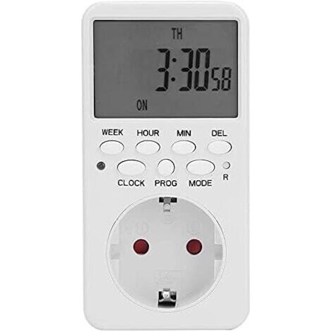 Clock, buzzer and timer for electrical panel7 days automatic cycle programmable digital timer socket 1m 99h99m (1/5)