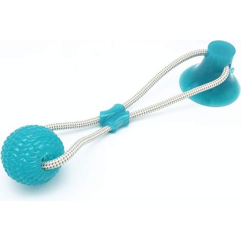 Jouet molaire multifonction pour animaux de compagnie, balle rebondissante avec ventouse puissante, nettoyage durable des dents (1/2)