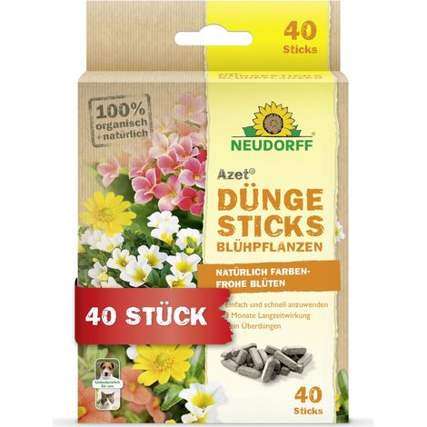 Neudorff Azet DüngeSticks für Blühpflanzen - 40 Stück (1/5)