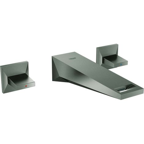 Mitigeur lavabo mural 3 trous Allure Brilliant 20346 FMS 161mm graphite dur (1/2)