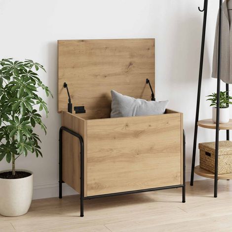 vidaXL Caja de Almacenamiento Roble artisan 80 x 40 x 49,5 cm (1/5)