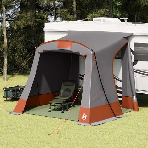vidaXL  Tailgate Tent  Grey and Orange 285 x 255 x 245 cm Taffeta
