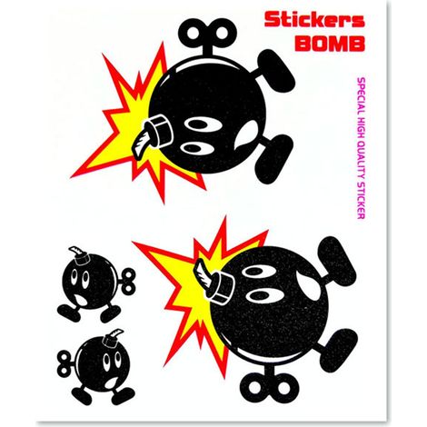 Adesivi Stickers Bomb 10 x 12 cm - Modello: BOMBE A CARICA