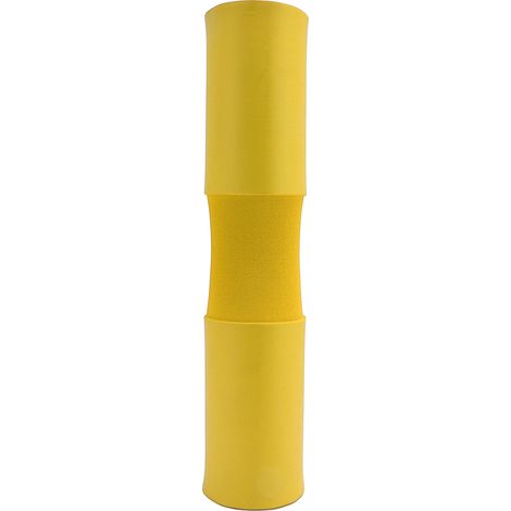 Coussin de protection pour le cou et les épaules, mousse NBR antidérapante, aspect mat, absorbant la sueur, coussin de barre de levage de poids, haltère Squat jaune (1/5)