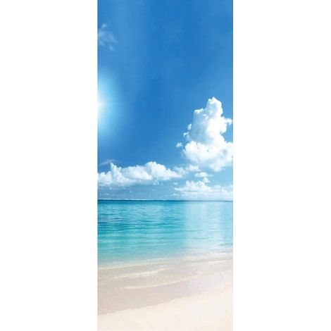 Papier peint adhésif pour porte - Film adhésif pour porte - PVC - Support pré-collé - Repositionnable - Papier peint autocollant - Film adhésif pour meubles - Pour chambre, salon - 200 x 77 cm (1/5)