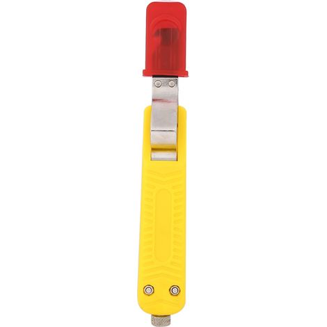 Gelber manueller Abisolierer für Kabel und Drähte von 8 bis 28 mm, kompatibel mit PVC, Gummi und Silikon. (1/5)
