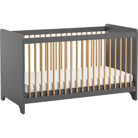 Babybett Vox Leaf Grau und Holz (1/2)