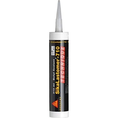 Sika - Sika Lastomer 710, Nero - Sigillante butilico monocomponente per sigillatura plastica di giunti - Facile da applicare - Cartuccia da 300ml