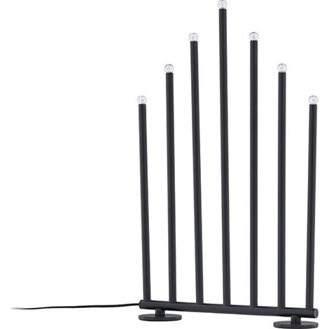 Björnfjället Adventsleuchter elektrisch 7 Lichter schwarz. (1/5)