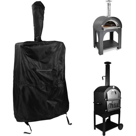 Housse de protection pour four à pizza 170x65x55 cm - Imperméable polyester noir - Protection extérieure anti-poussière (1/5)