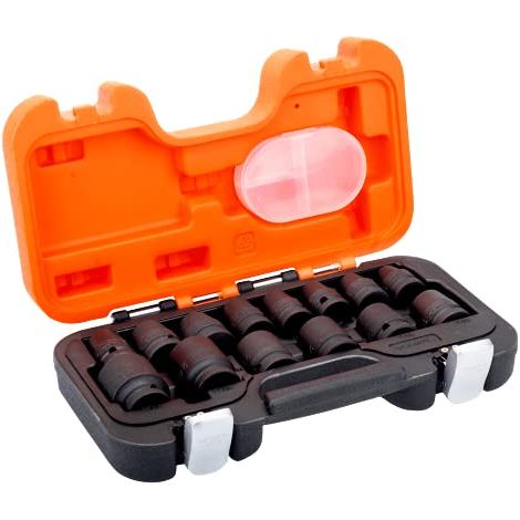 Bahco 7311518280314 Set di chiavi a bussola ad impatto arancioni 14 pezzi