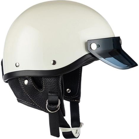 Casco de moto abierto，casco de moto tipo jet，Cómodo y elegante casco protector para viajes de aventura，motos de nieve y scooters (1/5)