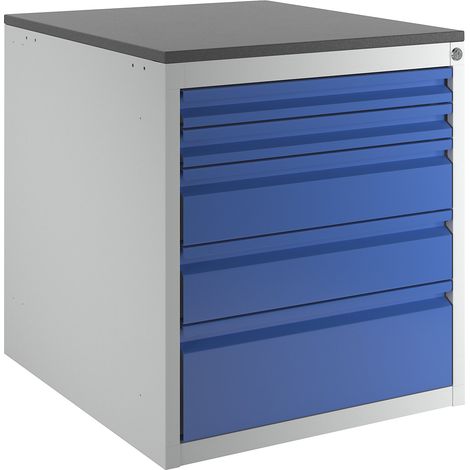 RAU, Armoire à tiroirs sur glissières télescopiques, hauteur