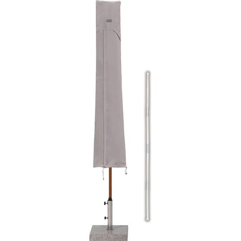 Sekey Housse de Protection pour Parasol,(résistante aux UV et à la poussière et à l'eau, résistante aux intempéries, résistante aux déchirures),Gris Clair, 190cm