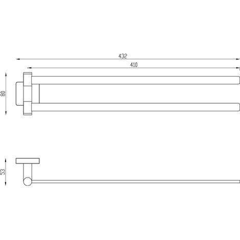 Villeroy & Boch TVA15202500076 Porte-serviettes à deux bras Elements