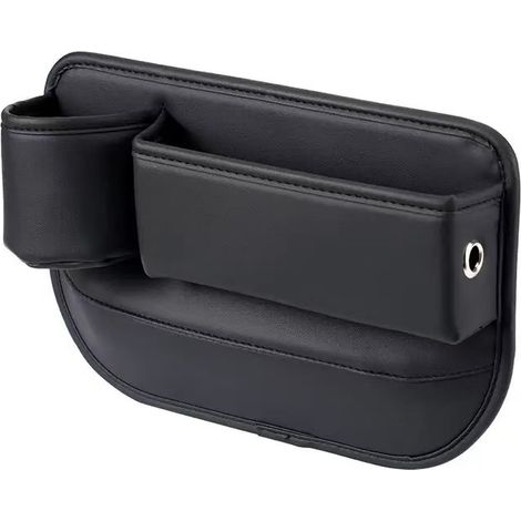 Auto Sitz Aufbewahrungsbox Auto Seiten Taschen Organizer PU Seitentaschen Organizer Vorne mit Getränkehalter und USB-Ladeloch für Handys, Geldbörse, Karten, Münz, 1 Stück