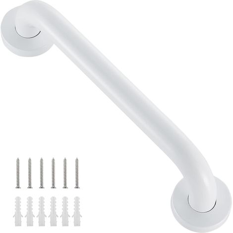 Barra di sostegno per doccia bianca da 500 mm, maniglia di sicurezza per doccia, barra di sostegno per WC per disabili, barra di supporto per WC, barra di sostegno per doccia e WC (1/5)