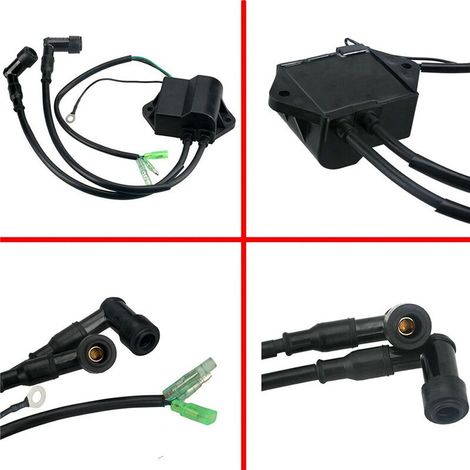 Adatto per due motori CDI 3B2-06060, applicabile a motori fuoribordo a due tempi da 9,8 CV/8 CV, bobine di accensione per motori marini Hidea HDX 3B2-06060-0/3B2-06060-1.
