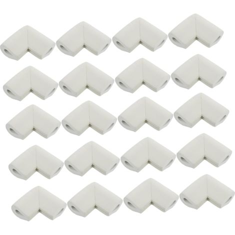20 protège-coins pour meubles - NBR - blanc - pour armoires (1/5)