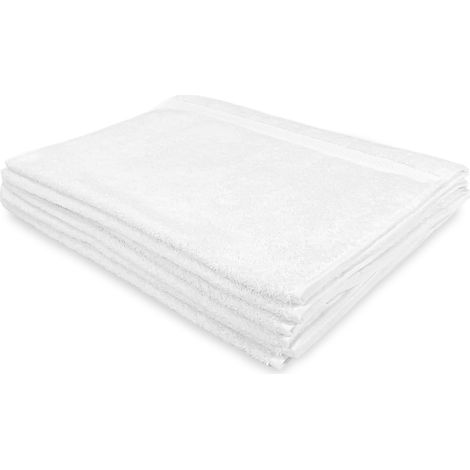 Set 6 Asciugamani Ospite in Spugna di Cotone 100% Bianco – 40x60 cm Morbidi, Assorbenti, Resistenti – Made in Italy