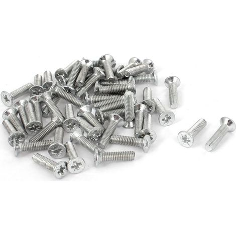 Vis à tête fraisée filetée M4 x 13 mm, 50 pièces.