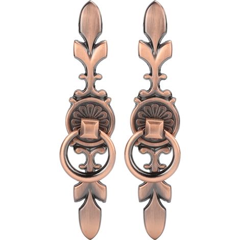 2 Poignées à Anneau Rond Antique Cuivre pour Meuble de Cuisine, Armoire et Tiroir (1/5)