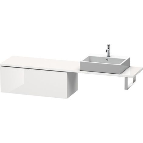 Base console L-CUBE 1020x477x400mm bianco lucido mancanza