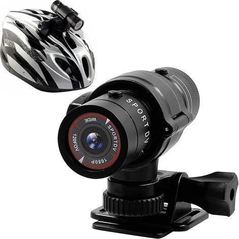 Mini Caméra Sport Vélo 1080p Full Hd Caméra De Casque Étanche Embarquées Action Avec Enregistrement En Boucle Caméscope Vidéo Pour Voyages Cyclisme (1/5)