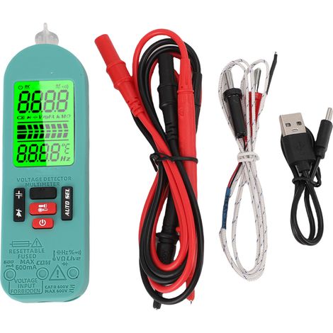 Multimetro digitale di precisione per la misurazione di tensione, corrente, frequenza, capacità, resistenza e temperatura in corrente alternata e continua (VFC/DC). (1/5)