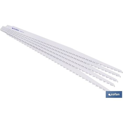 Hoja de sierra de sable hcs 280x6 mm, 5 piezas, corte limpio en madera y plásticos (1/4)