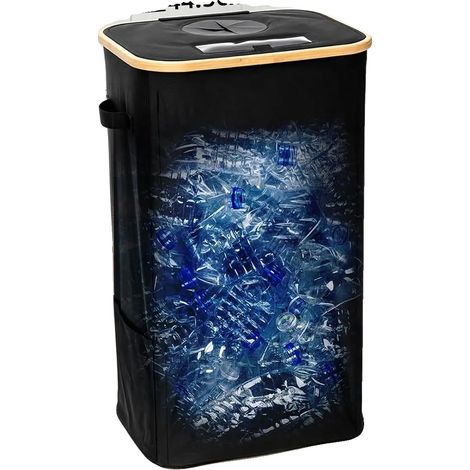 Conteneur de stockage, capacité 100L, étanche, dimensions 60 x 40 x 30 cm, construction en plastique durable, design empilable (1/5)