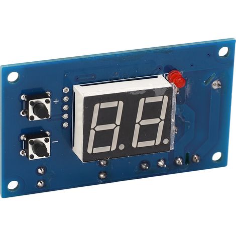 Programmierbares Zeitverzögerungsrelaismodul 0 bis 99 s mit intermittierendem Ausgang, Digitalanzeige, 12 V DC Stromversorgung. (1/5)