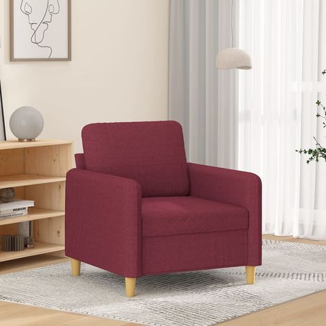 Fauteuil Rouge bordeaux 60 cm Tissu (1/5)