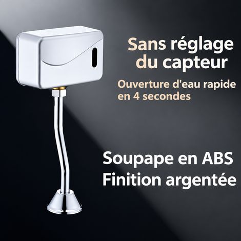 Capteur pour urinoir en pose apparente vanne en ABS gris argenté arrivée d'eau arrière sans réglage 1 × 1 × 1 cm 500 g – Livraison gratuite