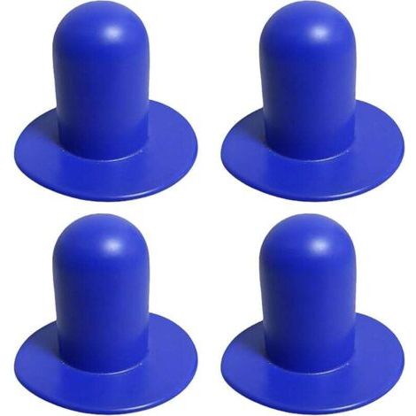 Lot de 4 bouchons muraux de piscine - Pièces de rechange - Filtre de piscine hors sol - Filtre de pompe - Bouchon de trou compatible avec Intex et Bestway (bleu)
