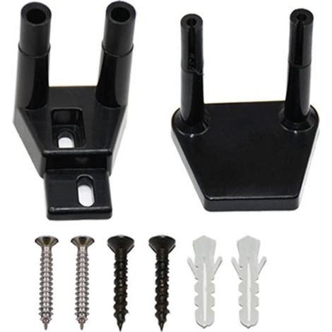 Topes para puertas correderas de 2 piezas, rieles para puertas de granero, topes para puertas de armarios, topes de puerta ajustables (1/4)